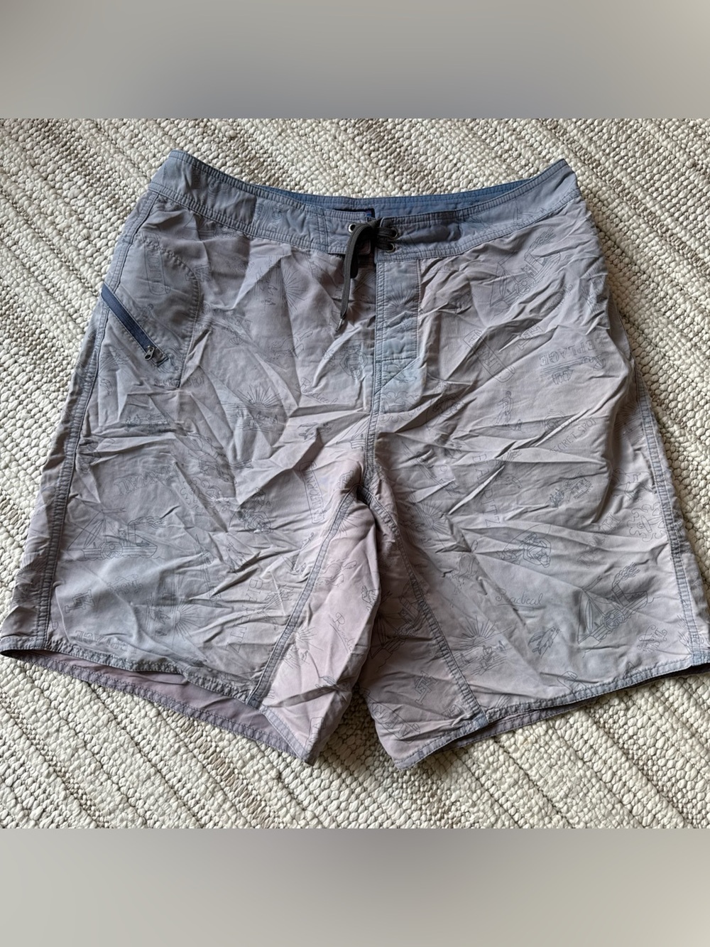 PATAGONIA Mens 35 Wavefarer Board Shorts Swim Trunks Hawaiian Surfing Drawstring